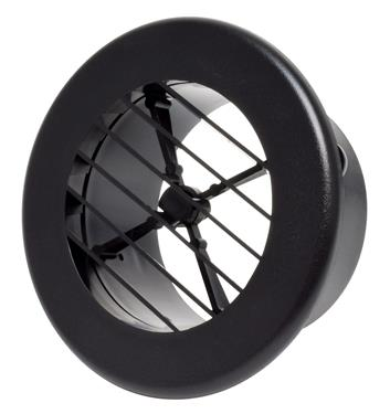 Round Heating/Cooling Register No Damper Black, A10-3348VP      
