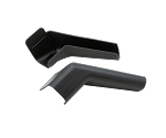 Set of 2 Flexible Drip Rail Gutter Spout Black, 655-FLEX-BK-A