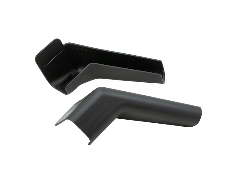 Set of 2 Flexible Drip Rail Gutter Spout Black, 655-FLEX-BK-A