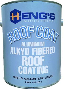 1 gallon Roof Coating Fibered Aluminum, Heng's 43128-4