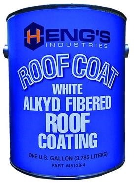 1 qt Roof Coating White Fibered, Heng's 45032