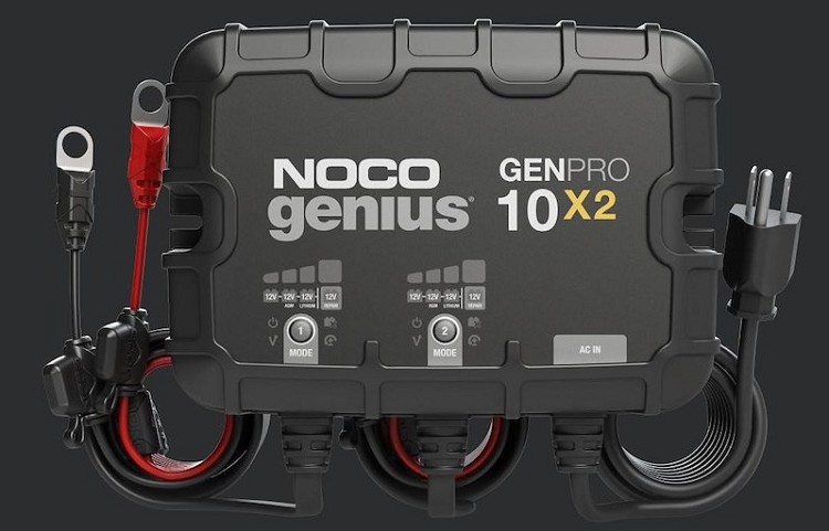 20 Amp 12 Volt 2 Bank Onboard Battery Charger, NOCO GENPRO10X2