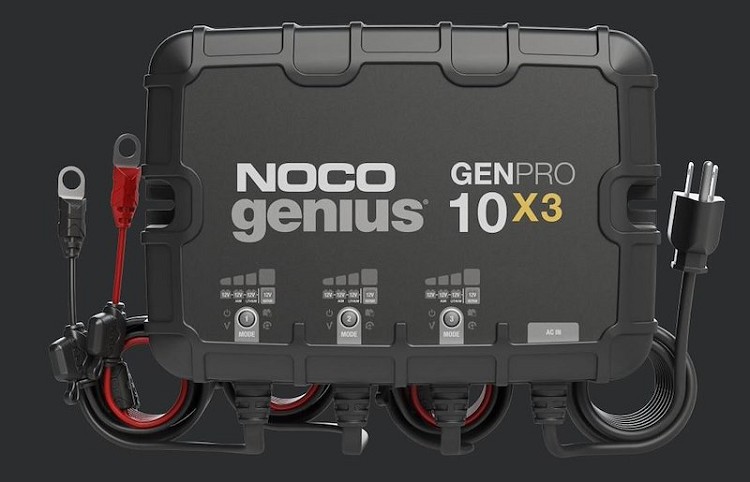 30 Amp 12 Volt 3 Bank Onboard Battery Charger, NOCO GENPRO10X3