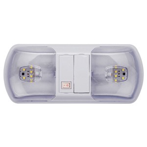 Interior Double Light with Clear Lens and LED Bulb, 016-BL3003