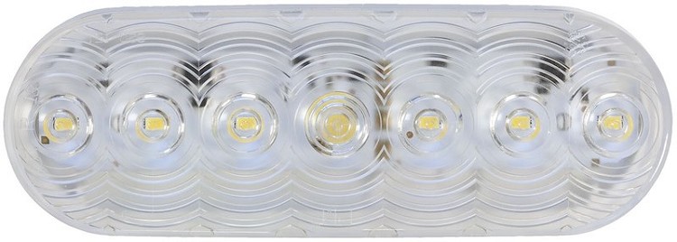 Oval LED Backup Light Clear Lens, V821KC-7