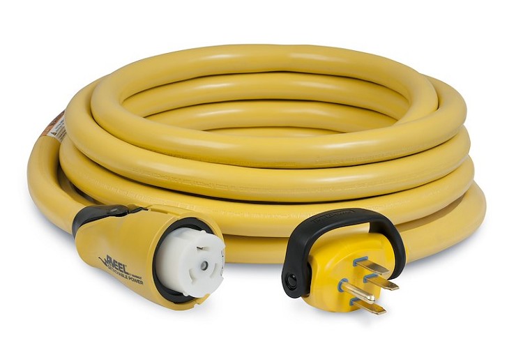 25' 50 Amp 3 Prong Male Plug On Park Side And Female Connector On RV Side Power Cord, CS504-25RV
