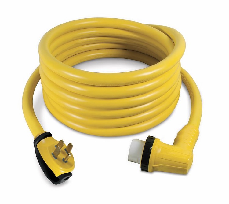 30' 50 Amp 4-Pin Male Plug End And Female Socket End Power Cord, 30RPC50RV