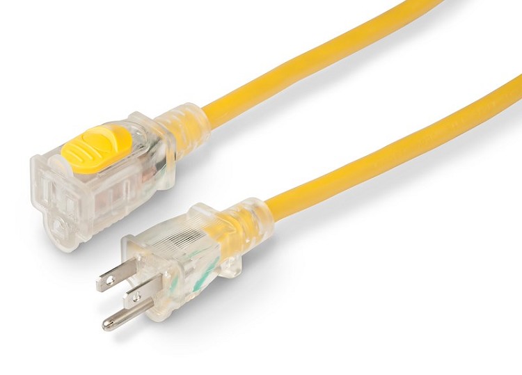 25' 15 Amp Extension Cord Yellow, 150025RV