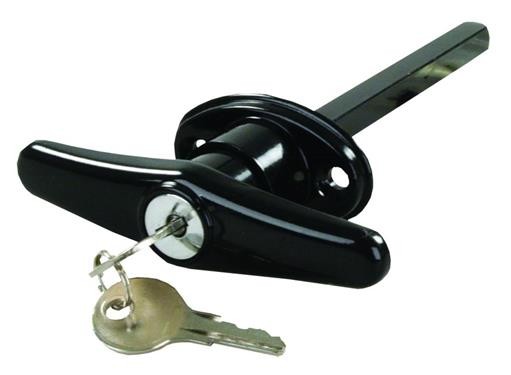 Locking T Handle With Key Black, 10985