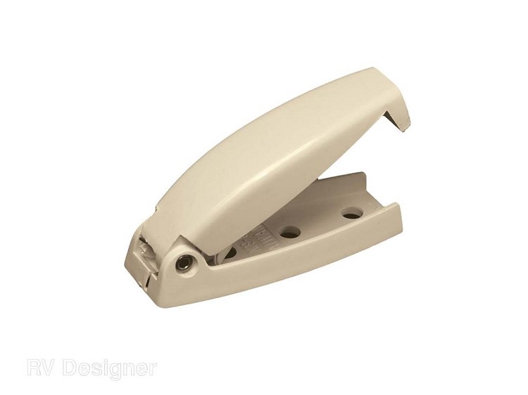 2pk Round Type Baggage Door Catch Colonial White, E209