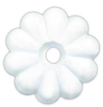 14pk Plastic Screw Rosettes with Screws White, 20455