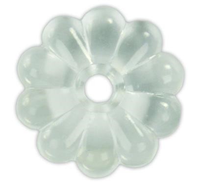 14pk Plastic Screw Rosettes with Screws Clear, 20465