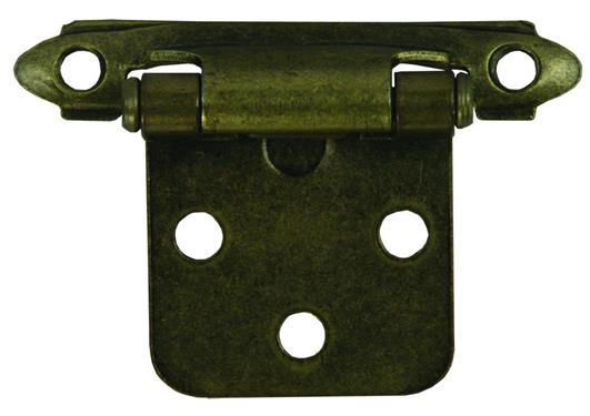 2pk  Self Closing Flush Mount Hinge Antique Brass, 70585