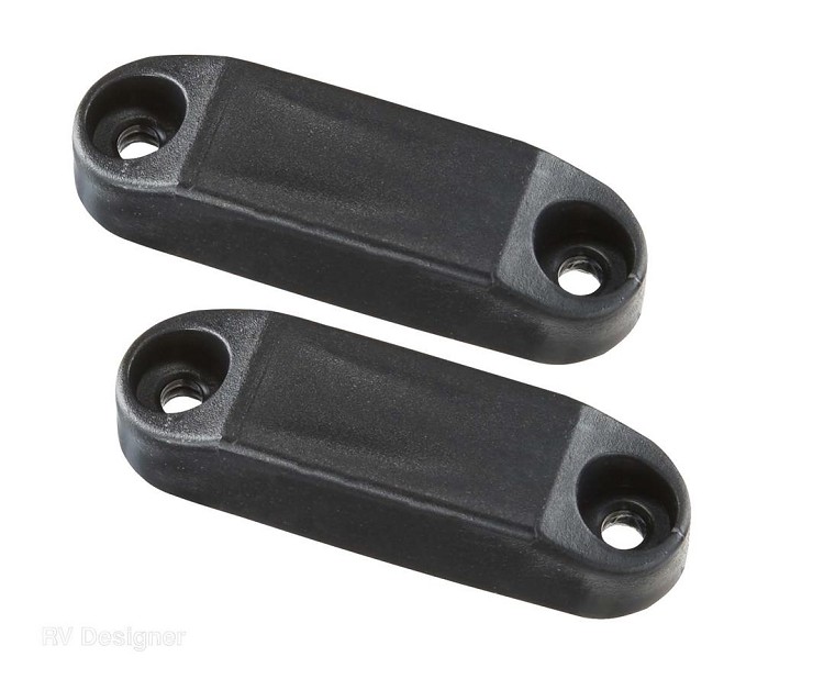 2pk Magnetic Door Catch Black, L607