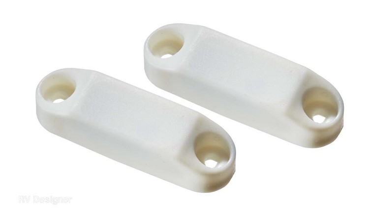 2pk Magnetic Door Catch White, L607 