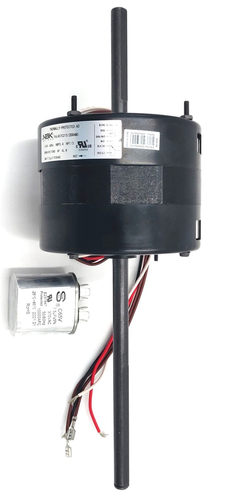 Coleman Condenser Motor D1092 Replacement, NBK-20048 
