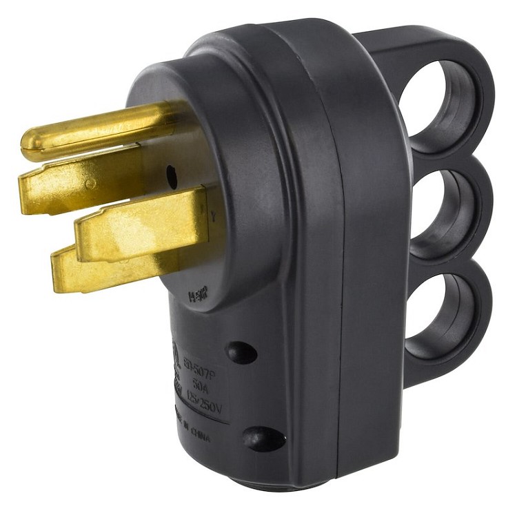 50 Amp Male Power Cord Plug Head With Handle, A10-P50VP