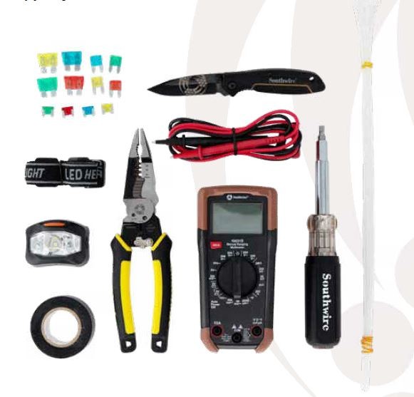 8 Piece Tool Set For Electrical Work, EM-KIT