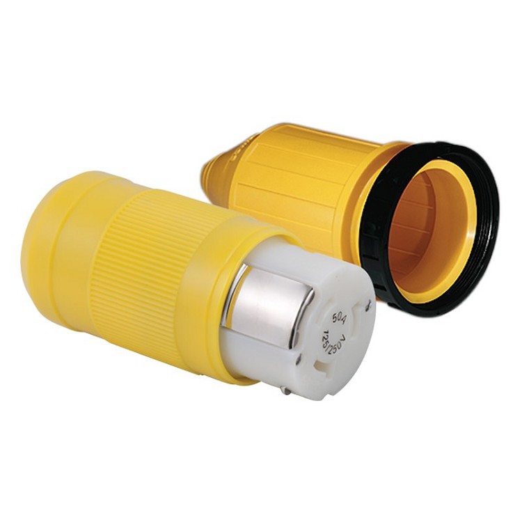 50 Amp Female Replacement Connector Power Cord Plug End Yellow, 6364CRV.VPK