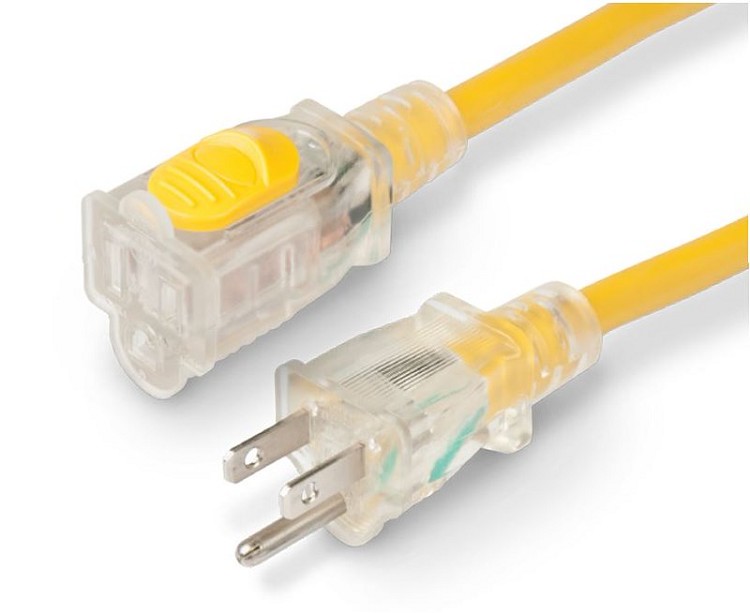 50' 15 Amp Extension Cord Yellow, 151250RV