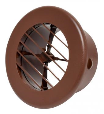 Round Heating/Cooling Register No Damper Walnut, A10-3347VP    