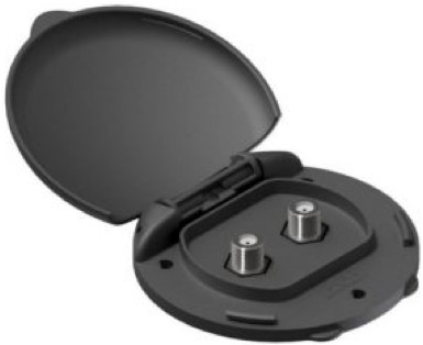 Dual Cable Compact Enclosure, Black CP-DUALCOAX-BLK